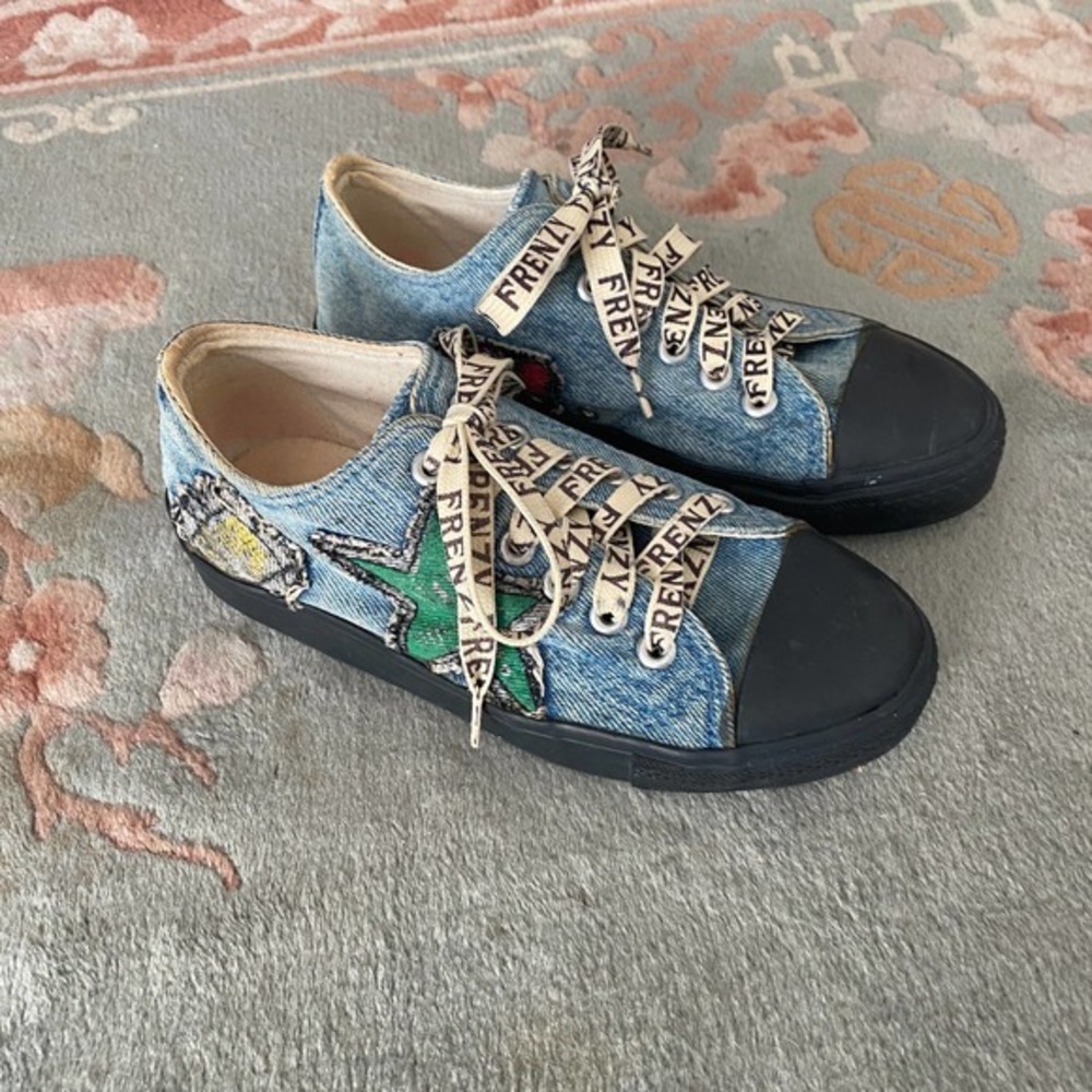 SOLD-Vintage Frenzy Denim Sneakers Sz 7